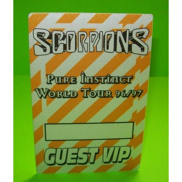 Scorpions Pure Instinct World Tour VIP Backstage Pass Original 1996 Hard Rock - Picture 2 of 7